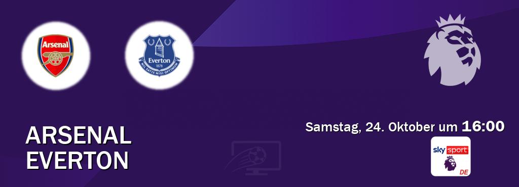 Das Spiel zwischen Arsenal und Everton wird am Samstag, 24. Oktober um  16:00, live vom Sky Sport Premier League übertragen.