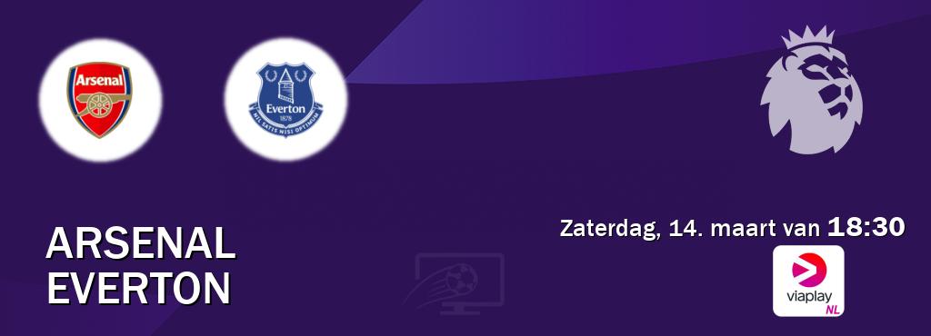 Wedstrijd tussen Arsenal en Everton live op tv bij Viaplay Nederland (zaterdag, 14. maart van  18:30).