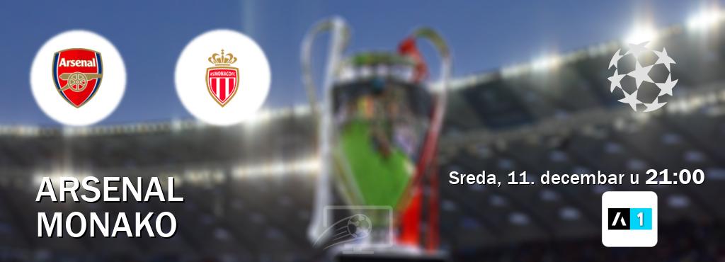 Izravni prijenos utakmice Arsenal i Monako pratite uživo na Arena Sport 1 (sreda, 11. decembar u  21:00).