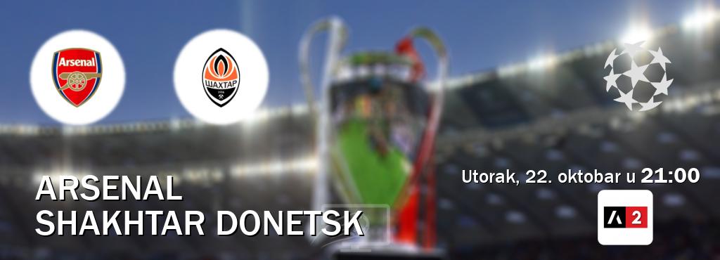 Izravni prijenos utakmice Arsenal i Shakhtar Donetsk pratite uživo na Arena Sport 2 (utorak, 22. oktobar u  21:00).