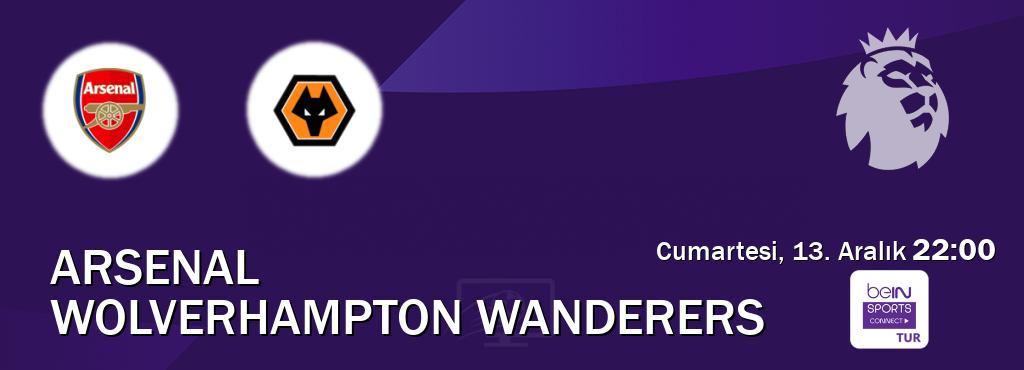 Karşılaşma Arsenal - Wolverhampton Wanderers Bein Sports Connect'den canlı yayınlanacak (Cumartesi, 13. Aralık 22:00). Karşılaşma Arsenal - Wolverhampton Wanderers Bein Sports Connect'den canlı yayınlanacak (Cumartesi, 13. Aralık 22:00).