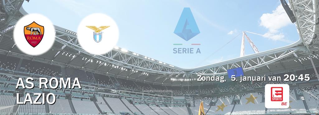 Wedstrijd tussen AS Roma en Lazio live op tv bij Eleven Sports 1 (zondag,  5. januari van  20:45).