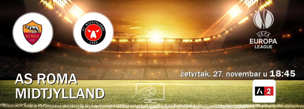 Izravni prijenos utakmice AS Roma i Midtjylland pratite uživo na Arena Sport 2 (četvrtak, 27. novembar u  18:45).