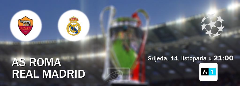 Izravni prijenos utakmice AS Roma i Real Madrid pratite uživo na Arena Sport 1 (srijeda, 14. listopada u  21:00).