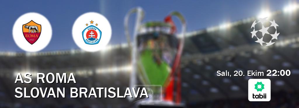 Karşılaşma AS Roma - Slovan Bratislava Tabii'den canlı yayınlanacak (Salı, 20. Ekim 22:00). Karşılaşma AS Roma - Slovan Bratislava Tabii'den canlı yayınlanacak (Salı, 20. Ekim 22:00).