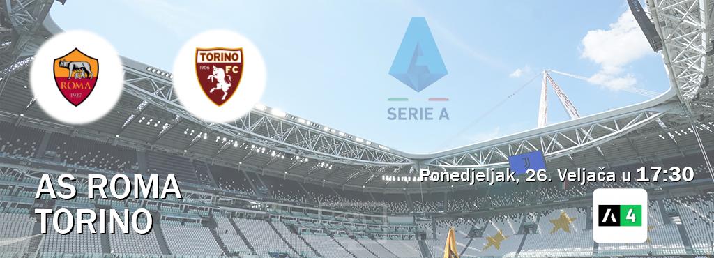 Izravni prijenos utakmice AS Roma i Torino pratite uživo na Arena Sport 4 (Ponedjeljak, 26. Veljača u  17:30).