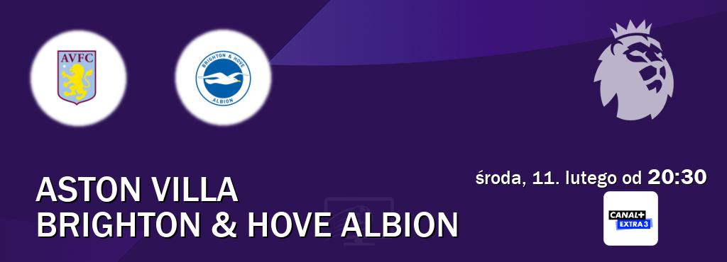 Gra między Aston Villa i Brighton & Hove Albion transmisja na żywo w Canal+ Extra 3 (środa, 11. lutego od  20:30).