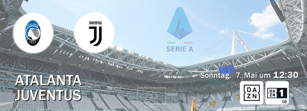 Das Spiel zwischen Atalanta und Juventus wird am Sonntag,  7. Mai um  12:30, live vom DAZN und DAZN 1 Deutschland übertragen.