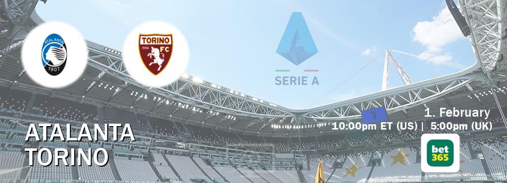 You can watch game live between Atalanta and Torino on bet365(UK).