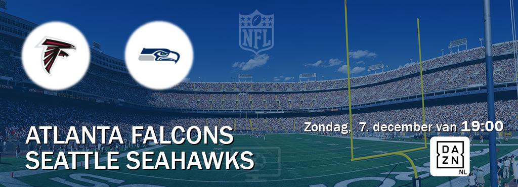 Wedstrijd tussen Atlanta Falcons en Seattle Seahawks live op tv bij DAZN (zondag,  7. december van  19:00).