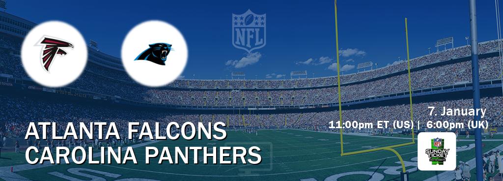 You can watch game live between Atlanta Falcons and Carolina Panthers on NFL Sunday Ticket(US).