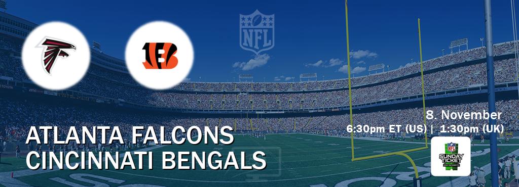 You can watch game live between Atlanta Falcons and Cincinnati Bengals on NFL Sunday Ticket(US). You can watch game live between Atlanta Falcons and Cincinnati Bengals on NFL Sunday Ticket(US).