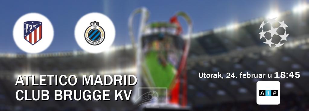 Izravni prijenos utakmice Atletico Madrid i Club Brugge KV pratite uživo na Arena Premium 1 (utorak, 24. februar u  18:45).