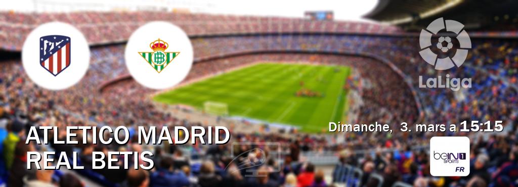 Match entre Atletico Madrid et Real Betis en direct à la beIN Sports 1 (dimanche,  3. mars a  15:15).