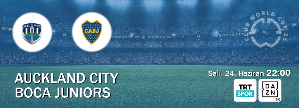 Karşılaşma Auckland City - Boca Juniors TRT Spor ve DAZN'den canlı yayınlanacak (Salı, 24. Haziran  22:00).
