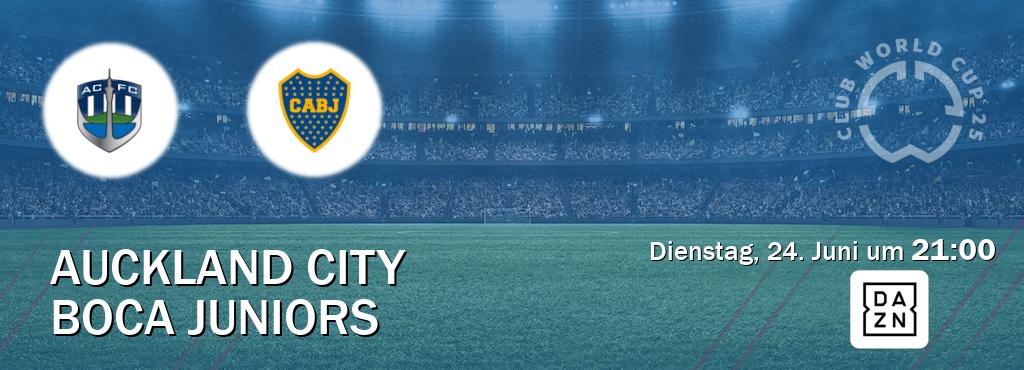 Das Spiel zwischen Auckland City und Boca Juniors wird am Dienstag, 24. Juni um  21:00, live vom DAZN übertragen.