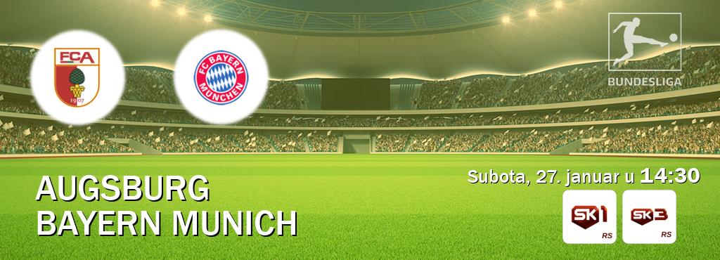 Izravni prijenos utakmice Augsburg i Bayern Munich pratite uživo na Sportklub 1 i Sportklub 3 (subota, 27. januar u  14:30).