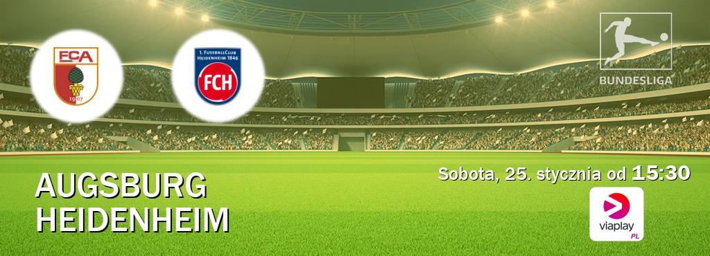 Gra między Augsburg i Heidenheim transmisja na żywo w Viaplay Polska (sobota, 25. stycznia od  15:30).