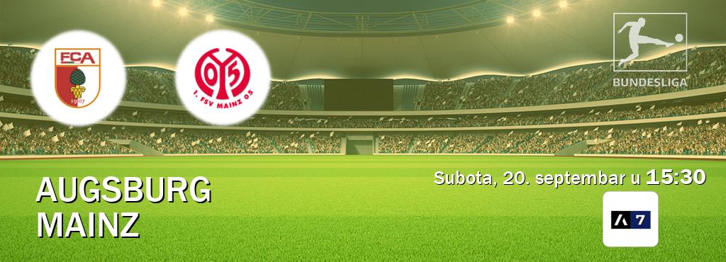Izravni prijenos utakmice Augsburg i Mainz pratite uživo na Arena Sport 7 (subota, 20. septembar u 15:30). Izravni prijenos utakmice Augsburg i Mainz pratite uživo na Arena Sport 7 (subota, 20. septembar u 15:30).