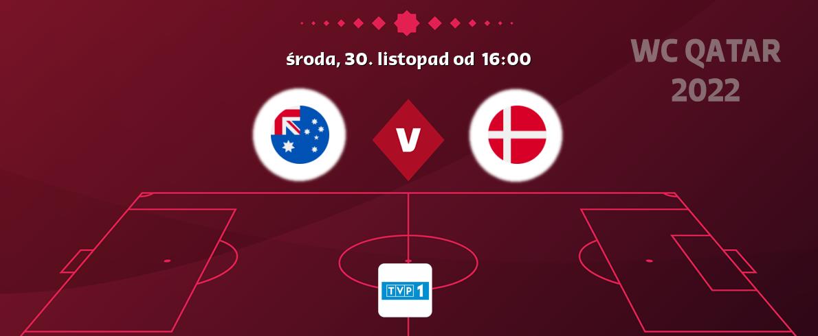 Gra między Australia i Dania transmisja na żywo w TVP 1 (środa, 30. listopad od  16:00).