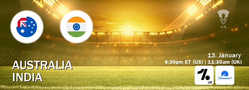 You can watch game live between Australia and India on OneFootball UK(UK) and Paramount+(US).