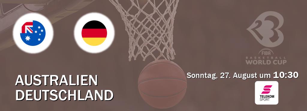 Das Spiel zwischen Australien und Deutschland wird am Sonntag, 27. August um  10:30, live vom Magenta Sport übertragen.