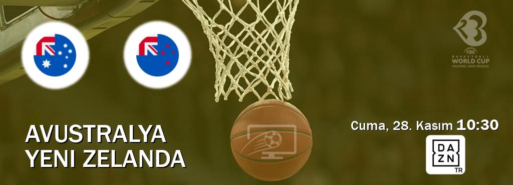 Karşılaşma Avustralya - Yeni Zelanda DAZN'den canlı yayınlanacak (Cuma, 28. Kasım  10:30).