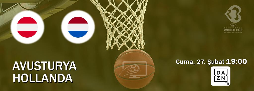 Karşılaşma Avusturya - Hollanda DAZN'den canlı yayınlanacak (Cuma, 27. Şubat  19:00).