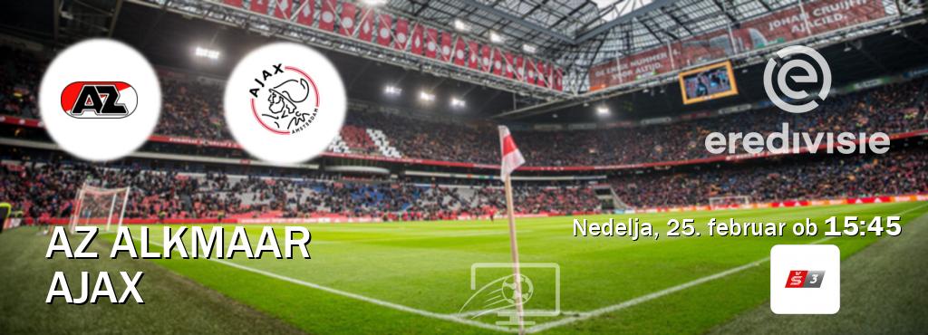 AZ Alkmaar in Ajax v živo na Sport TV 3. Prenos tekme bo v nedelja, 25. februar ob  15:45