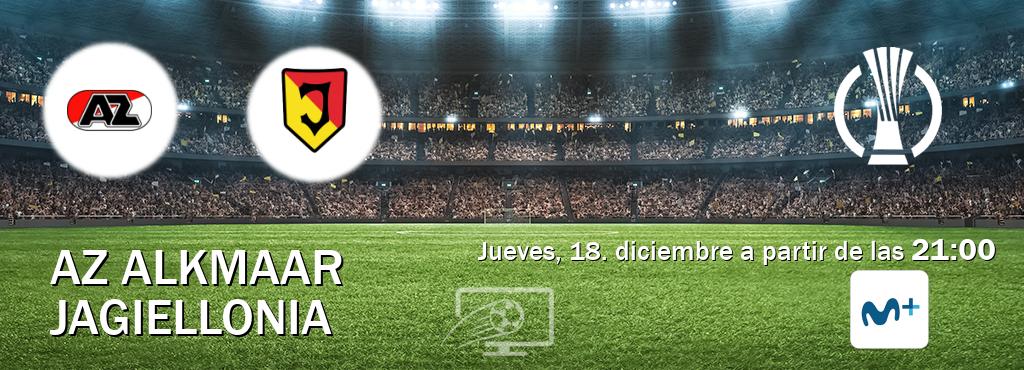 El partido entre AZ Alkmaar y Jagiellonia será retransmitido por Movistar Liga de Campeones (jueves, 18. diciembre a partir de las 21:00). El partido entre AZ Alkmaar y Jagiellonia será retransmitido por Movistar Liga de Campeones (jueves, 18. diciembre a partir de las 21:00).