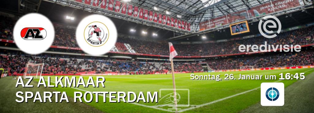 Das Spiel zwischen AZ Alkmaar und Sparta Rotterdam wird am Sonntag, 26. Januar um  16:45, live vom Sportdigital FUSSBALL übertragen.