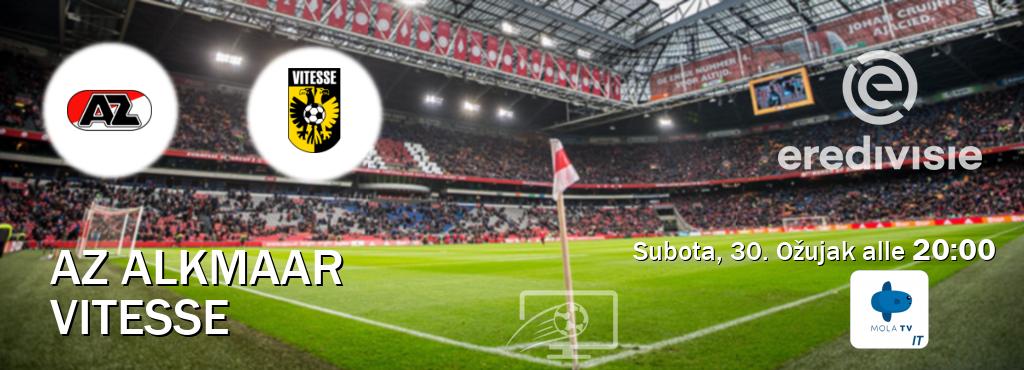 Il match AZ Alkmaar - Vitesse sarà trasmesso in diretta TV su Mola TV Italia (ore 20:00)