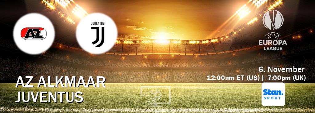 You can watch game live between AZ Alkmaar and Juventus on Stan Sport(AU). You can watch game live between AZ Alkmaar and Juventus on Stan Sport(AU).