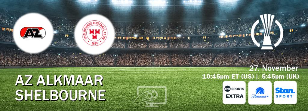 You can watch game live between AZ Alkmaar and Shelbourne on TNT Sports Extra(UK), Paramount+(US), Stan Sport(AU).