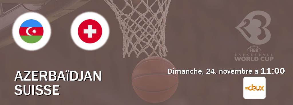 Match entre Azerbaïdjan et Suisse en direct à la RTS Deux (dimanche, 24. novembre a  11:00).