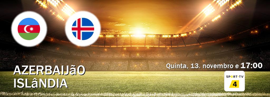 Jogo entre Azerbaijão e Islândia tem emissão Sport TV 4 (quinta, 13. novembro e  17:00).
