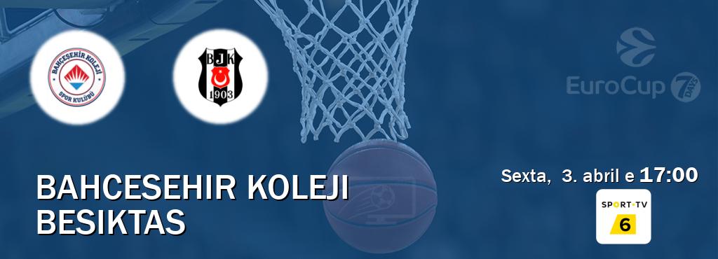Jogo entre Bahcesehir Koleji e Besiktas tem emissão Sport TV 6 (sexta,  3. abril e  17:00).