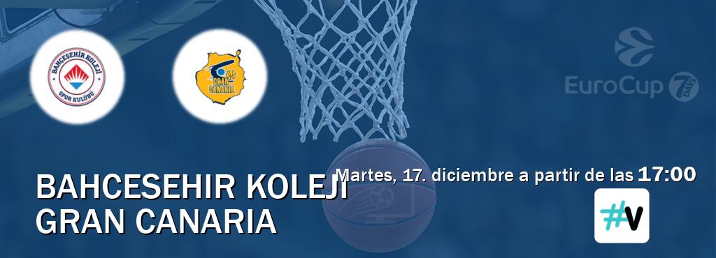 El partido entre Bahcesehir Koleji y Gran Canaria será retransmitido por M+ Vamos (martes, 17. diciembre a partir de las  17:00).