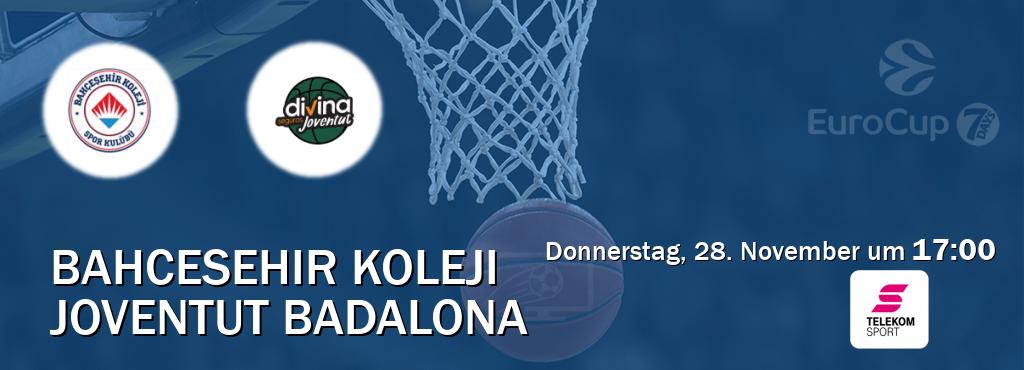 Das Spiel zwischen Bahcesehir Koleji und Joventut Badalona wird am Donnerstag, 28. November um  17:00, live vom Magenta Sport übertragen.