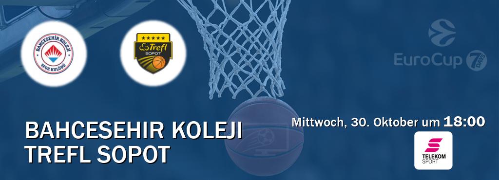 Das Spiel zwischen Bahcesehir Koleji und Trefl Sopot wird am Mittwoch, 30. Oktober um  18:00, live vom Magenta Sport übertragen.