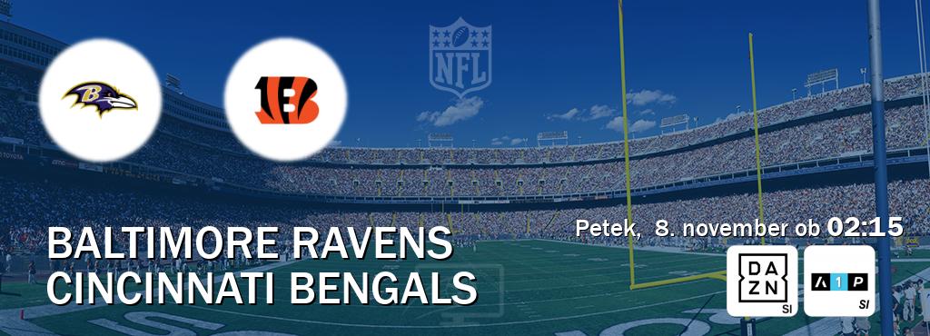 Ne zamudi prenosa tekme Baltimore Ravens - Cincinnati Bengals v živo na DAZN in Arena Sport Premium.