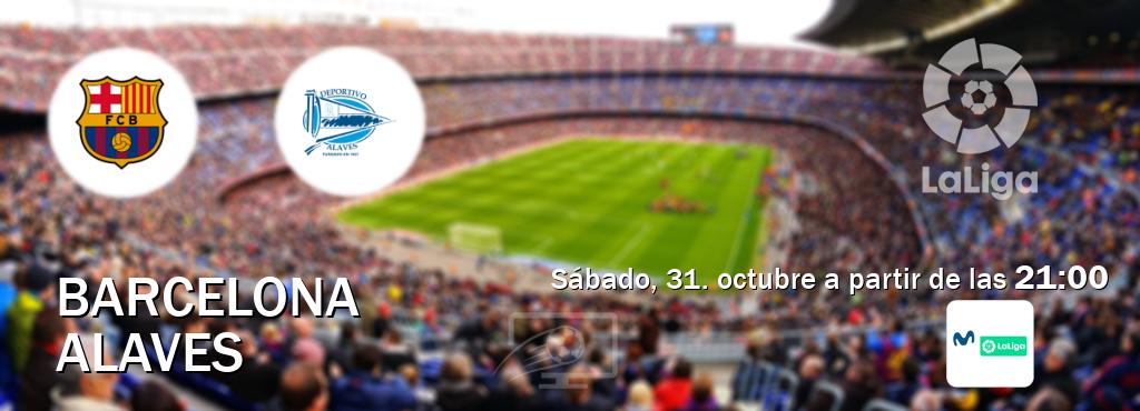 El partido entre Barcelona y Alaves será retransmitido por M. LaLiga (sábado, 31. octubre a partir de las  21:00).