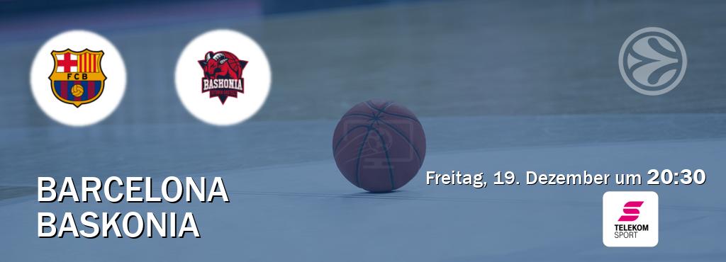 Das Spiel zwischen Barcelona und Baskonia wird am Freitag, 19. Dezember um 20:30, live vom Magenta Sport übertragen. Das Spiel zwischen Barcelona und Baskonia wird am Freitag, 19. Dezember um 20:30, live vom Magenta Sport übertragen.