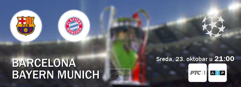 Izravni prijenos utakmice Barcelona i Bayern Munich pratite uživo na RTS 1 i Arena Premium 1 (sreda, 23. oktobar u  21:00).