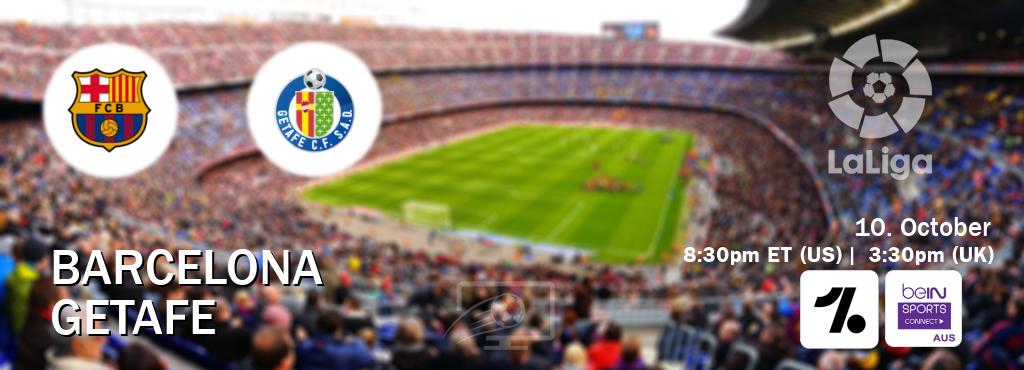 You can watch game live between Barcelona and Getafe on OneFootball and beIN Sports Connect(AU). You can watch game live between Barcelona and Getafe on OneFootball and beIN Sports Connect(AU).
