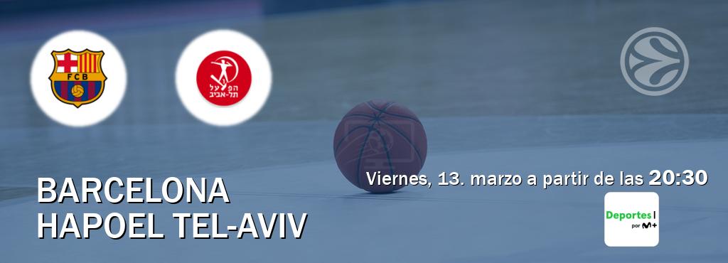 El partido entre Barcelona y Hapoel Tel-Aviv será retransmitido por Movistar Deportes (viernes, 13. marzo a partir de las  20:30).