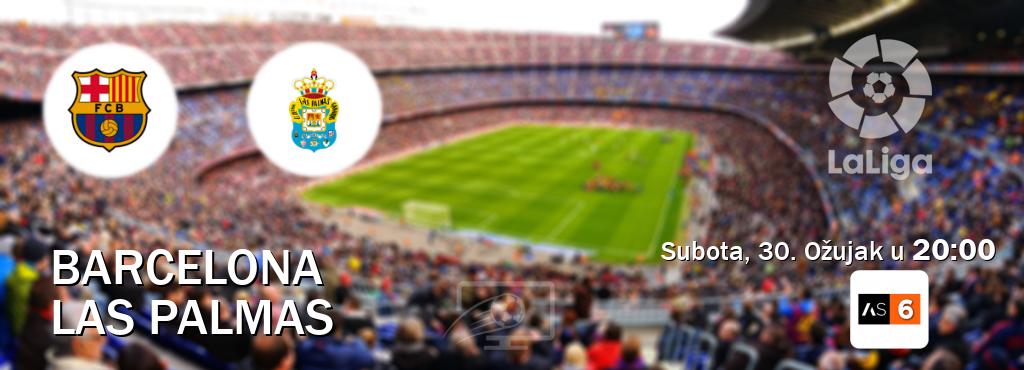 Izravni prijenos utakmice Barcelona i Las Palmas pratite uživo na Arena Sport 6 (Subota, 30. Ožujak u  20:00).