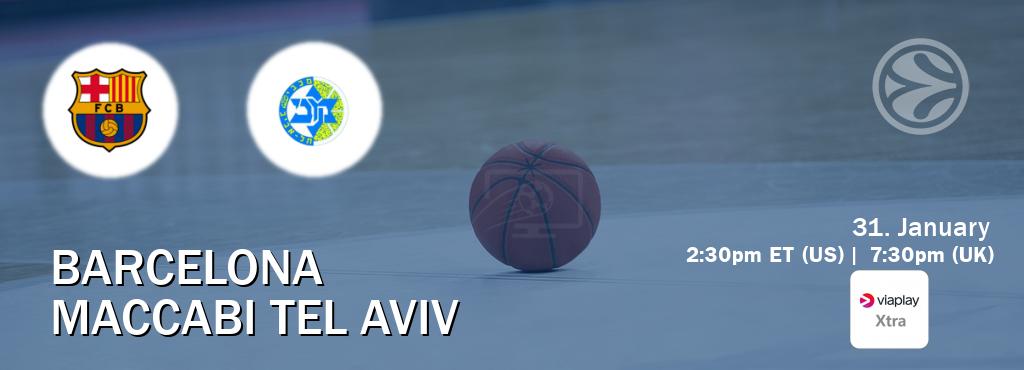 You can watch game live between Barcelona and Maccabi Tel Aviv on Viaplay Xtra.