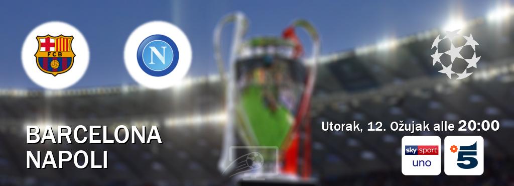 Il match Barcelona - Napoli sarà trasmesso in diretta TV su Sky Sport Uno e Canale5 (ore 20:00)