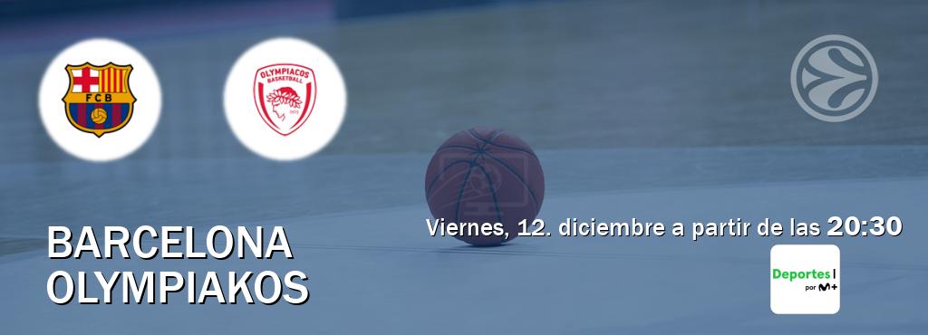 El partido entre Barcelona y Olympiakos será retransmitido por Movistar Deportes (viernes, 12. diciembre a partir de las  20:30).